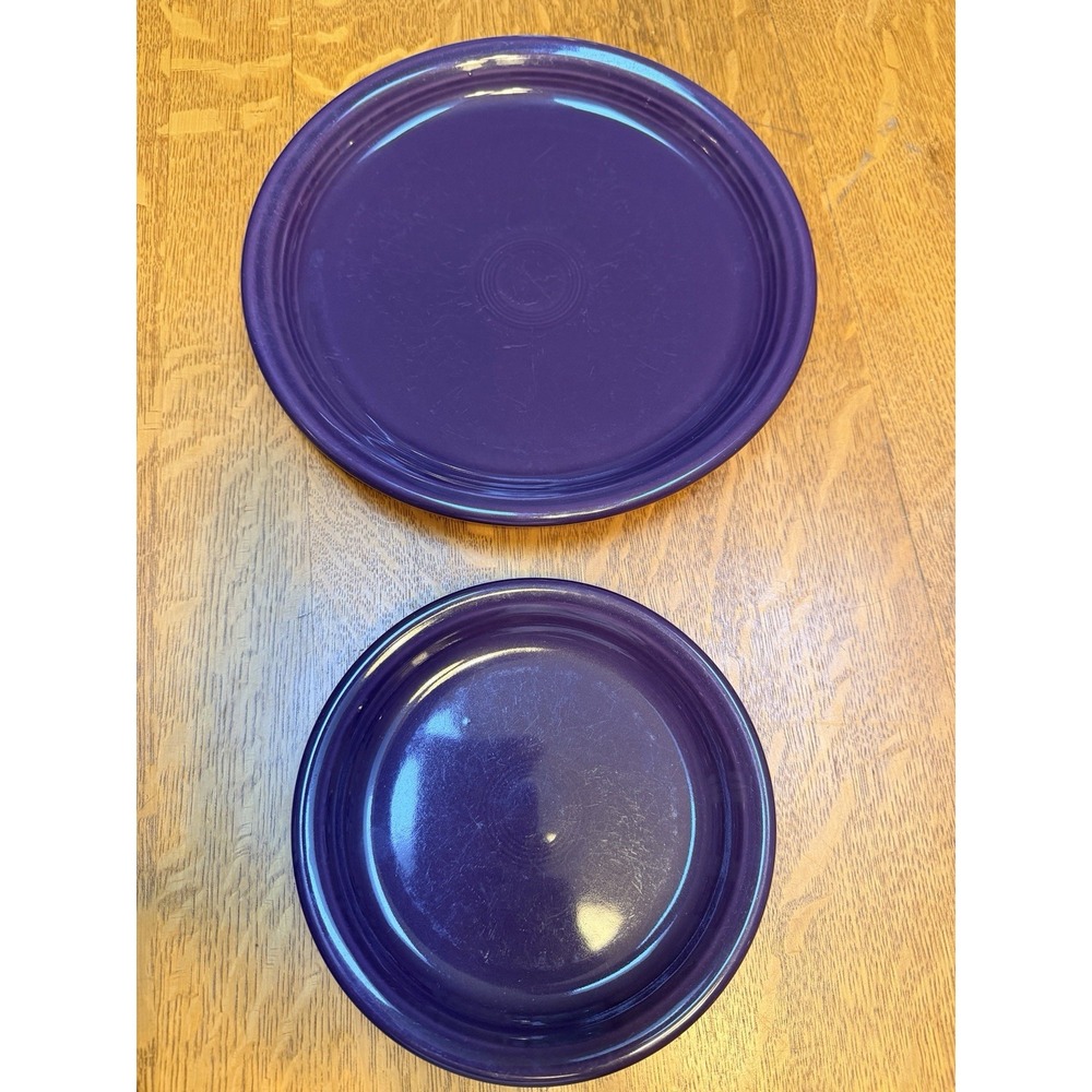 Fiestaware Mulberry Purple Dinner & Salad Bistro Coupe Plates